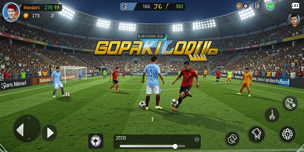 Tampilan gameplay <strong>2739</strong> yang mendebarkan di lapangan sepak bola.