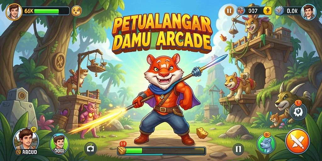 Tampilan gameplay seru dan menegangkan dalam 66K.