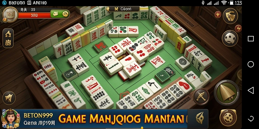 Gameplay BETON999 yang mengasyikkan dengan grafis ubin Mahjong.