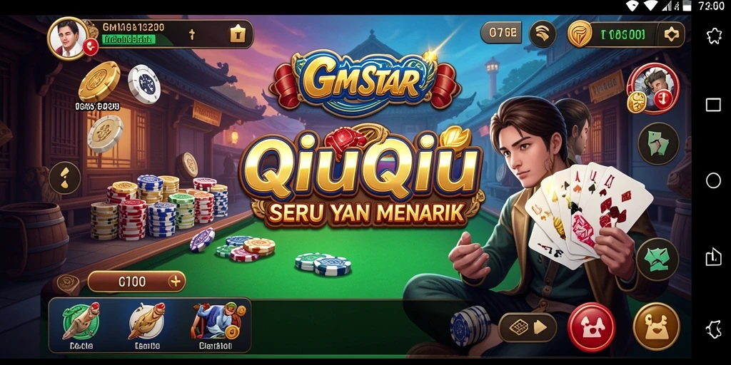Screenshot GMSTAR menampilkan suasana seru permainan QiuQiu.