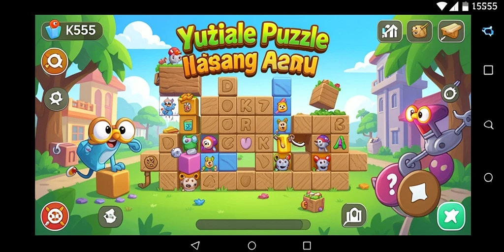 Screenshot gameplay K5555 menampilkan tantangan puzzle yang menarik.