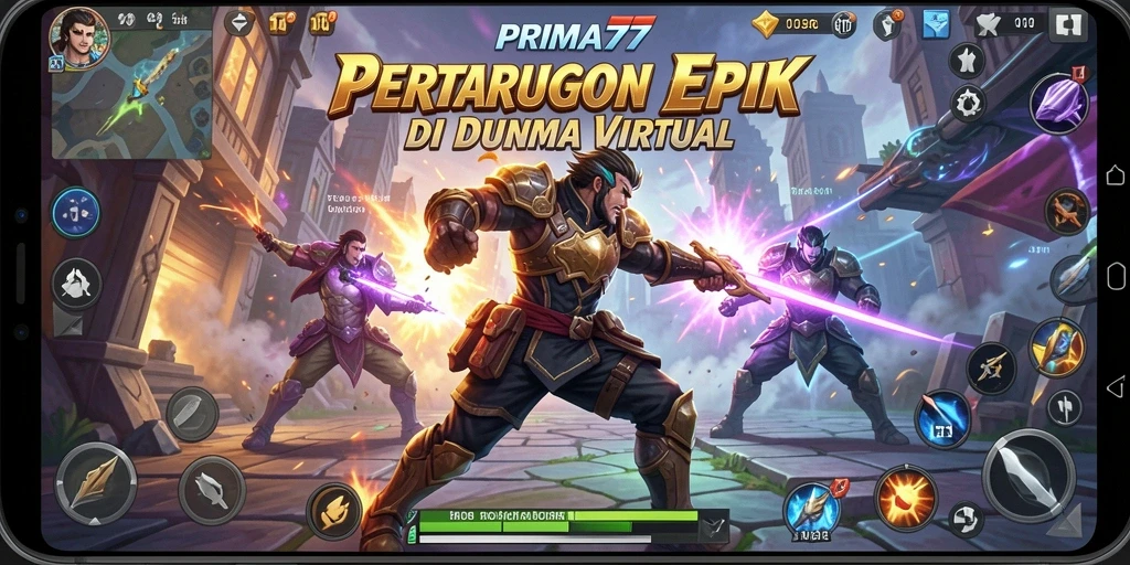 Tampilan aksi seru dan pertarungan dinamis di PRIMA77.