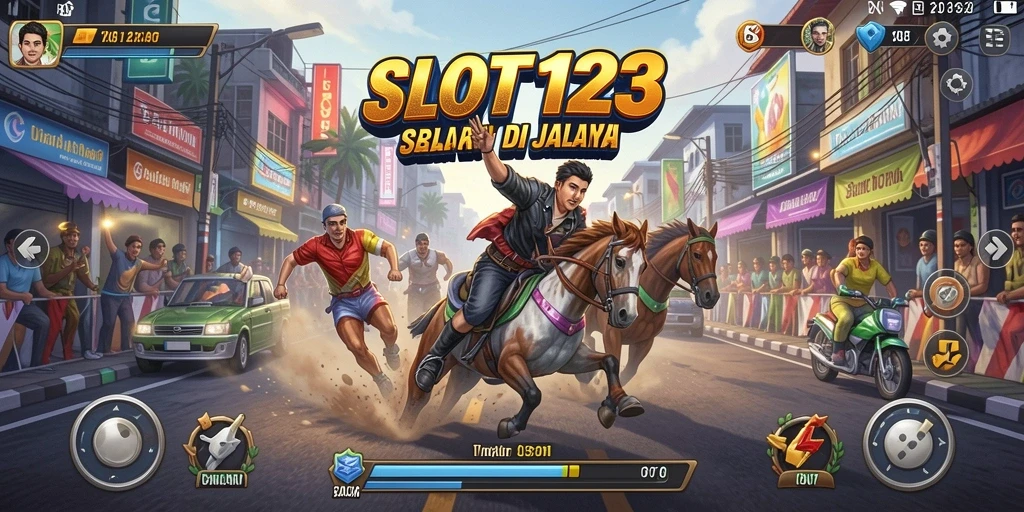 Gameplay Racing SLOT123 yang memacu adrenalin dan menggembirakan.