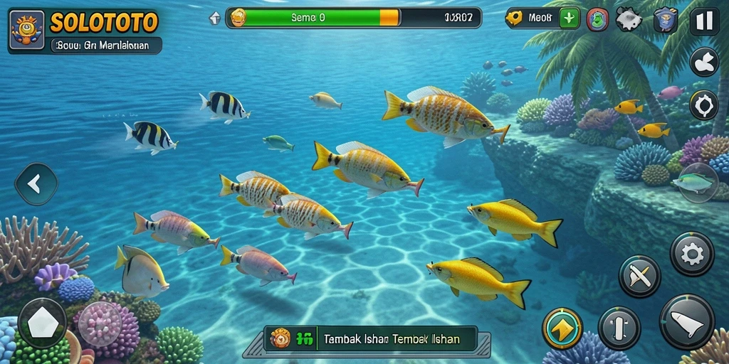 Menampilkan gameplay seru Tembak Ikan di SOLOTOTO.